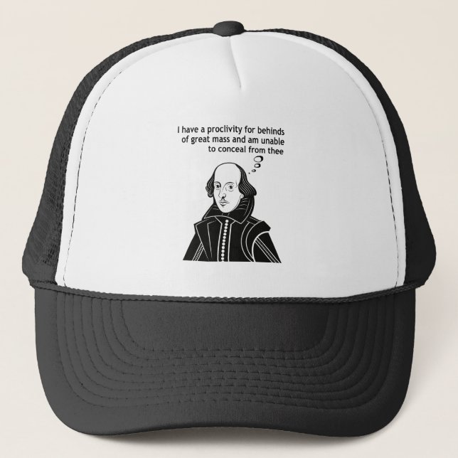 Casquette Citation drôle de Shakespeare (Devant)