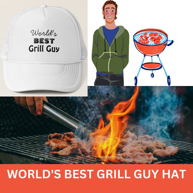 Casquette Citation du meilleur grill du monde masculin (BEST SELLING APRON DESIGN FOR HIM)