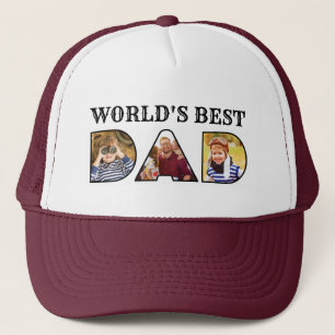 Casquette Citation du meilleur papa du monde Modern 3 Photo 