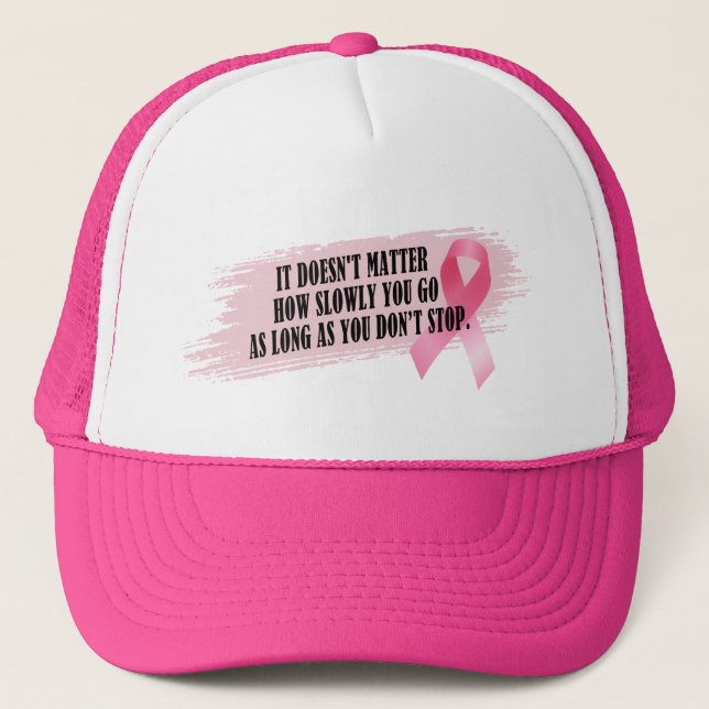Casquette Citation inspirante Sensibilisation au cancer du s (Devant)