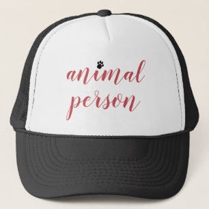 Casquette Citation rose Empreinte de patte de la personne an