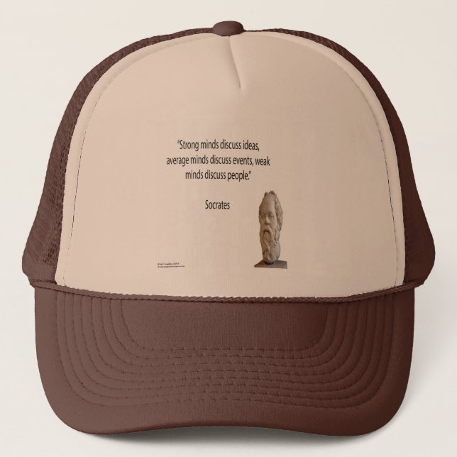 Casquette Citation Socrates & Célèbres "Minds" (Devant)