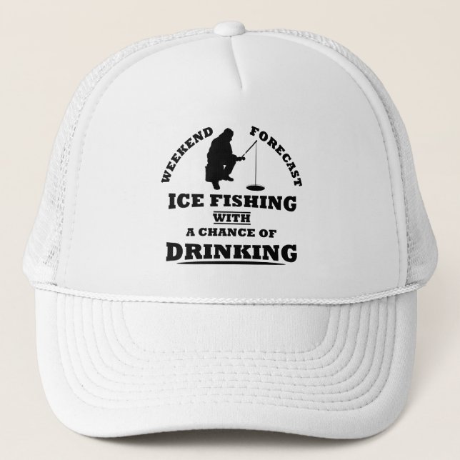 Casquette citations amusantes sur la pêche à la glace et les (Devant)