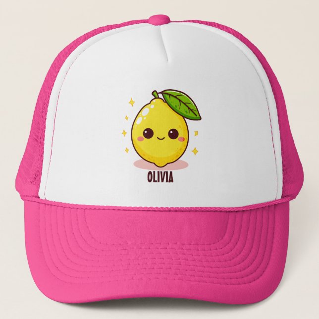 Casquette Citron Jaune Mignon Personnalisé (Devant)