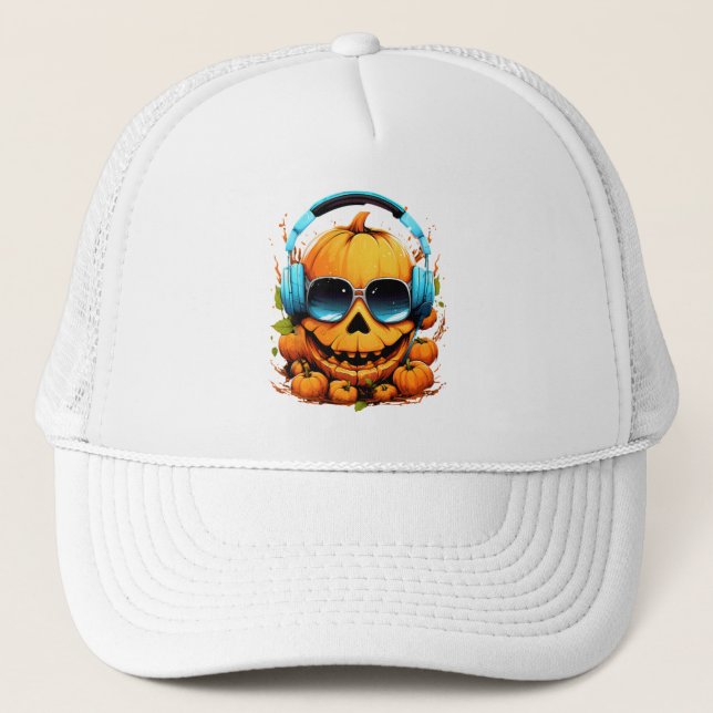 Casquette Citrouille de couleur de splash d'Halloween (Devant)