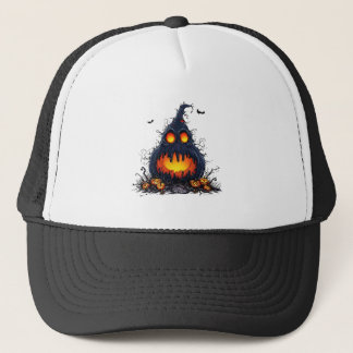 Casquette Citrouille de Jack O’Lantern effrayante avec des y
