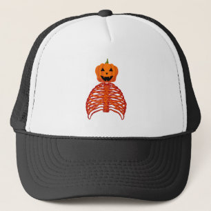 Casquette citrouille de l'halloween squelette