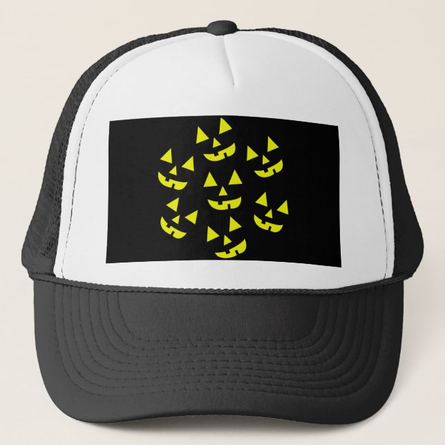 Casquette Citrouille d'Halloween Jack O' Lantern (Devant)