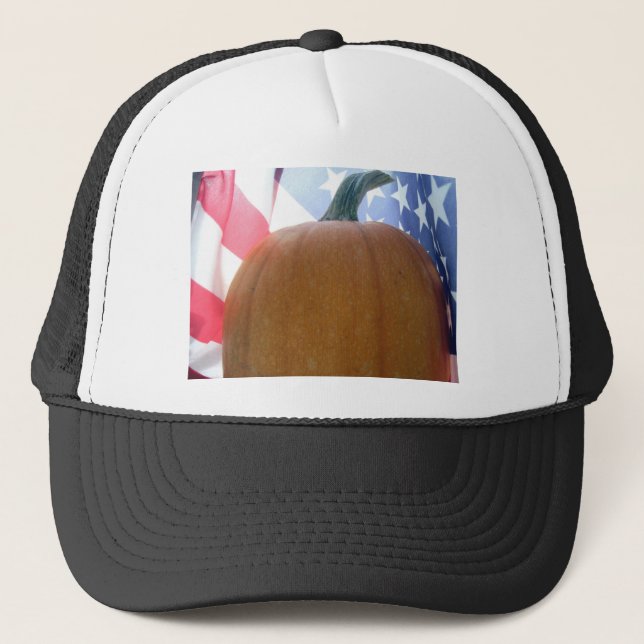 Casquette Citrouille patriotique (Devant)
