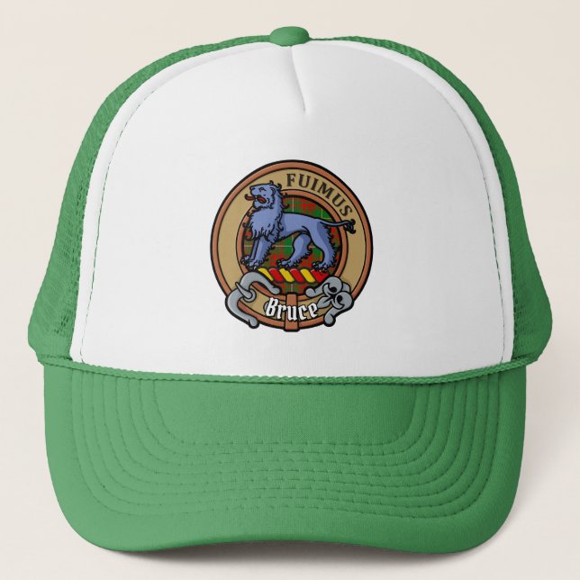 Casquette Clan Bruce Crest sur la chasse Tartan (Devant)