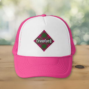 Casquette Clan Crawford Tartan Trucker Chapeau