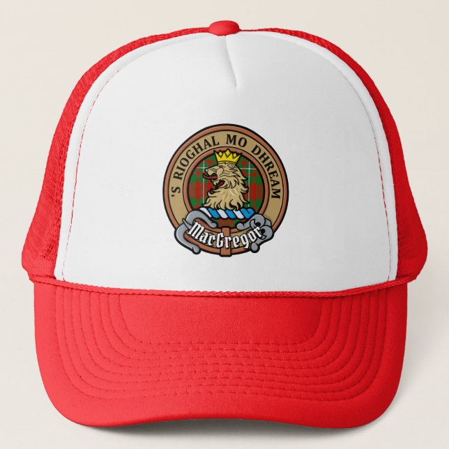 Casquette Clan Gregor Crest sur Tartan Trucker Hat (Devant)