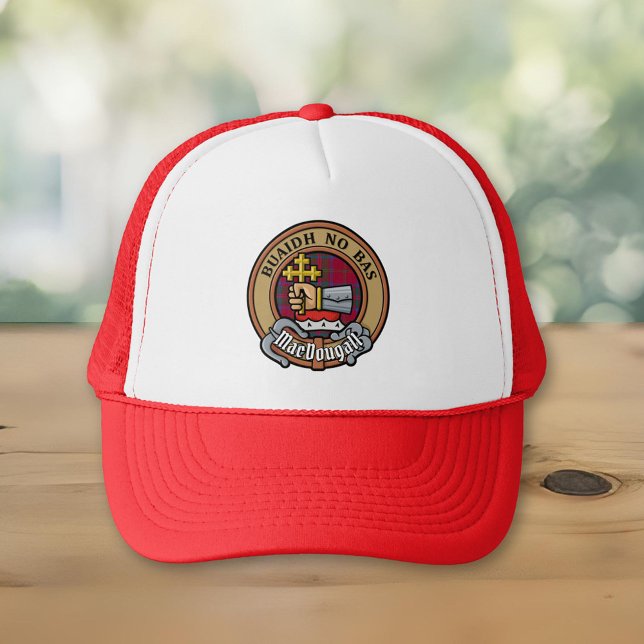 Casquette Clan MacDougall Crest sur Tartan (Créateur téléchargé)