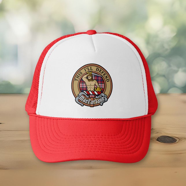 Casquette Clan MacFarlane Crest sur le tatan de robe (Créateur téléchargé)
