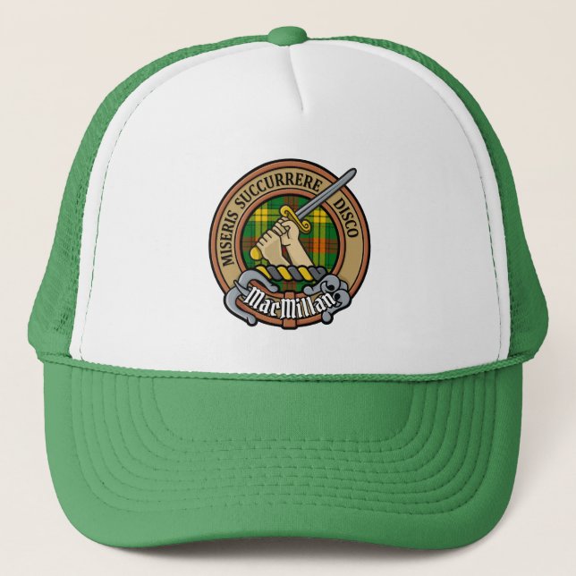 Casquette Clan MacMillan Crest sur Tartan (Devant)