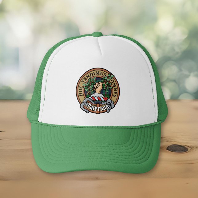 Casquette Clan Paterson Crest sur Tartan (Créateur téléchargé)