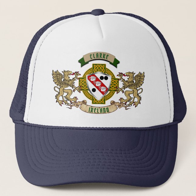 Casquette Clarke Irish Shield & Griffins Personnalisé (Devant)