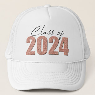 Casquette Classe de Parties scintillant or rose de 2024