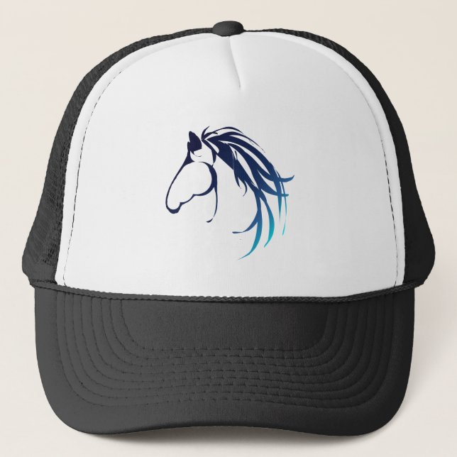 Casquette Classic Blue Shades Horse Head Logo (Devant)