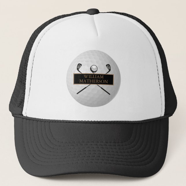 Casquette Classic Gold et Black Golf Ball (Devant)
