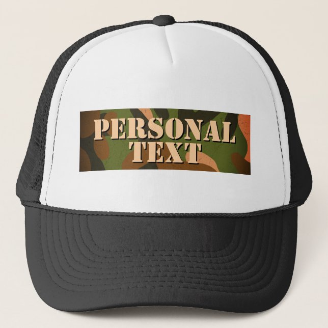 Casquette Classic Military Camo Personal Text (Devant)
