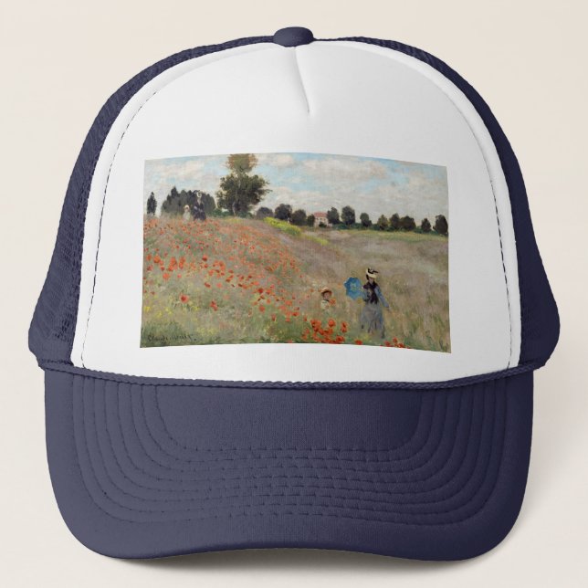 Casquette Claude Monet - Champ de pavot (Devant)