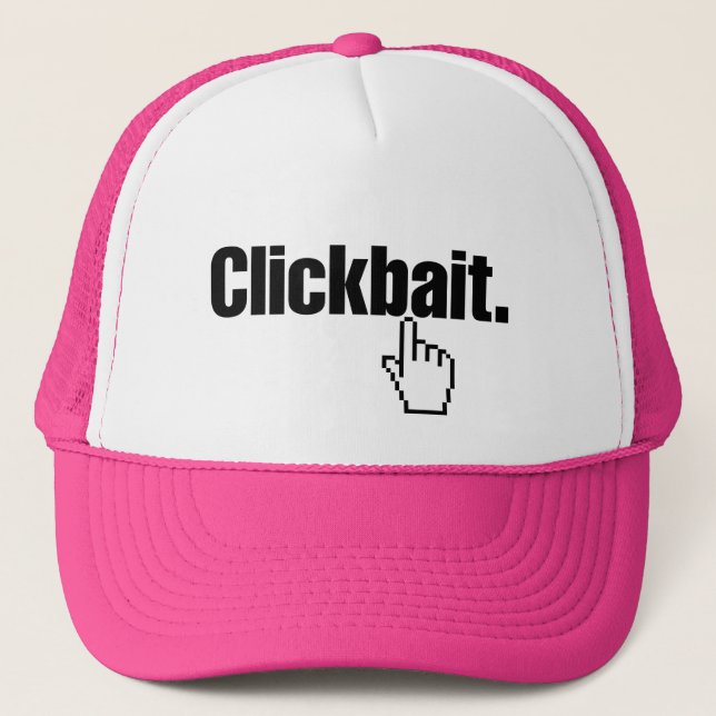 Casquette Clickbait. (Devant)