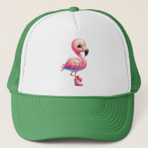 Casquette Clipart de dessin Flamant rose aquarelle