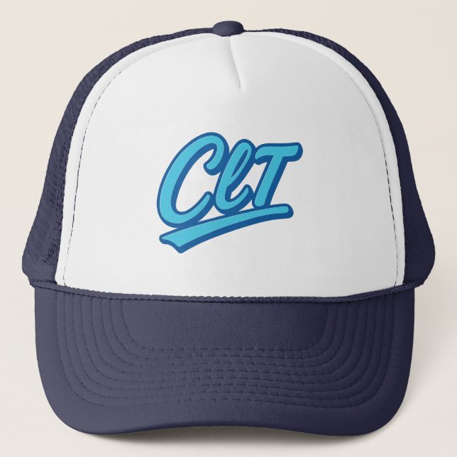 Casquette CLT Charlotte Airport Code Design - Carolina Blue (Devant)