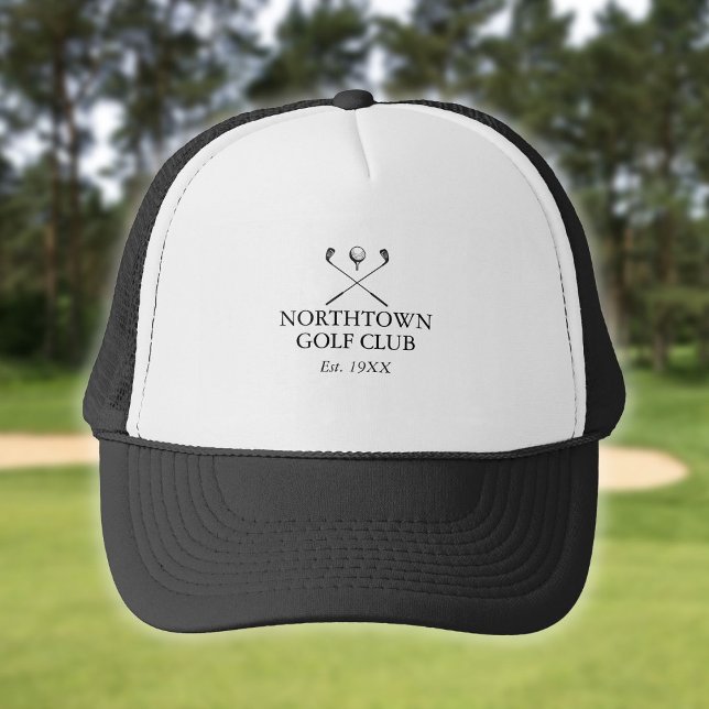 Casquette Club de golf personnalisé Nom Classic (Personalized Golf Club Name Classic Trucker Hat)