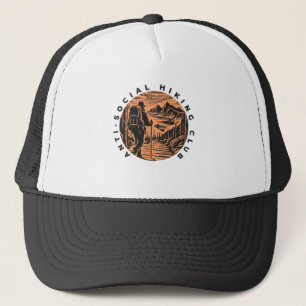 Casquette Club de Randonnée Anti-Social Graphique