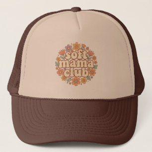 Casquette Club Soft Mama Rétro Groovy Design Floral Daisy