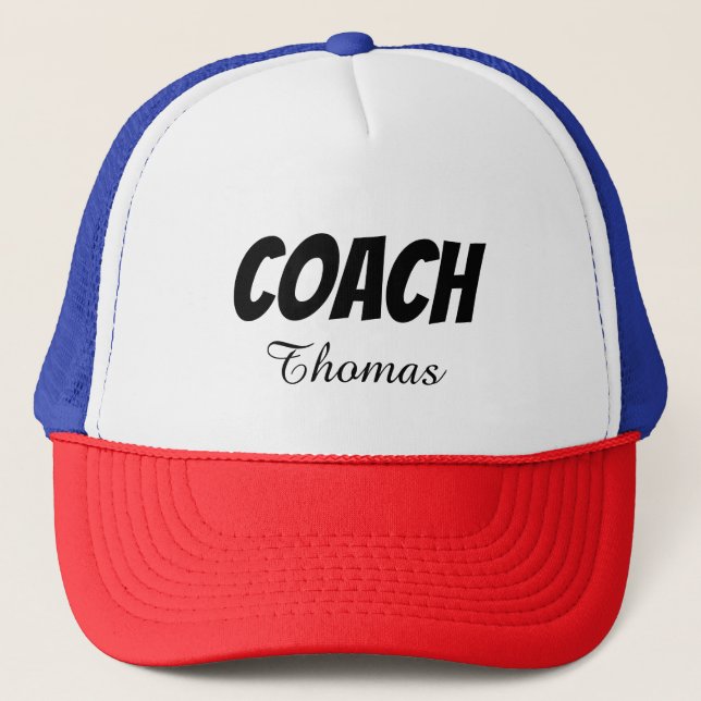 Casquette Coach Nom Personnalisé Typographie Personnalisée (Devant)