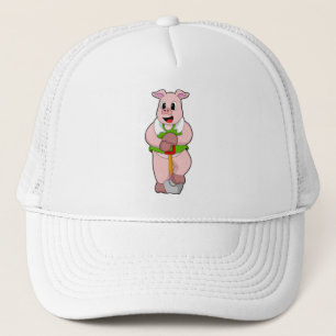 Casquette Cochon en fermier avec lunette