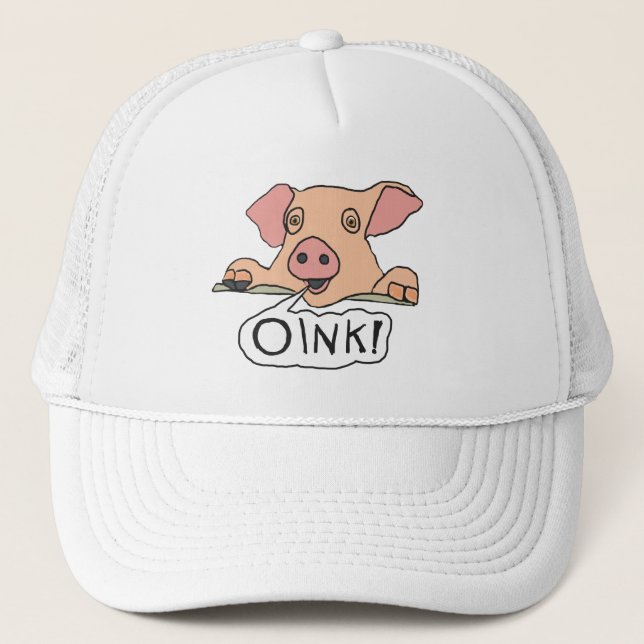 Casquette Cochon rose (Devant)