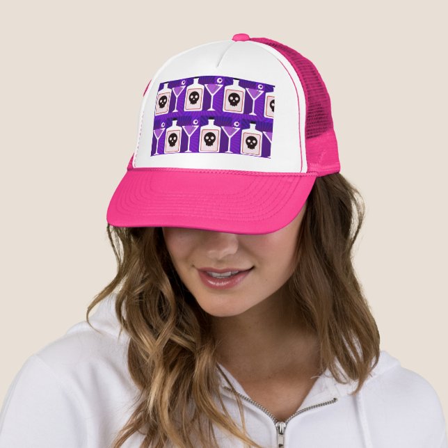 Casquette Cocktail PopArt Halloween (En situation)