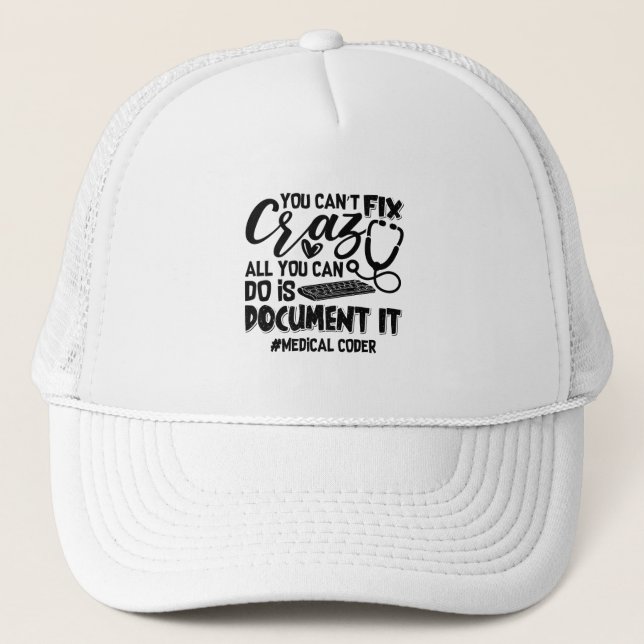 Casquette Codage ICD Coder Médicale Coder Vous ne pouvez pas (Devant)