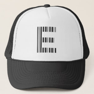 Casquette Code barre de la lettre E Première initiale Modèle