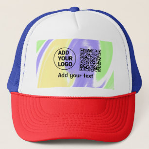 Casquette Code qr simple minimaliste ajouter logo nom du cod