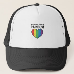 Casquette Cœur Arc-en-ciel Gravure Vintage Couleur Préférée