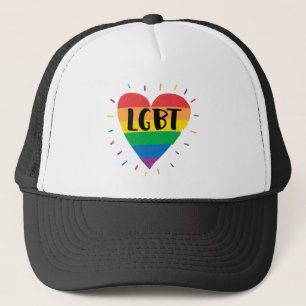 Casquette Coeur arc-en-ciel LGBT