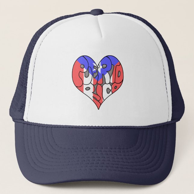 Casquette Coeur de graffiti de Porto Rico (Devant)