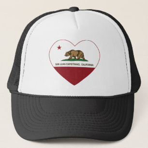 Casquette coeur de San Juan Capistrano de drapeau de la