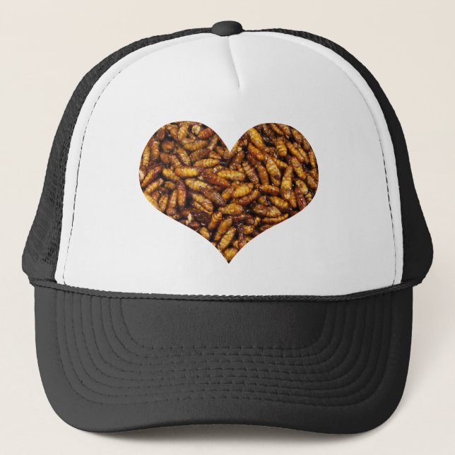 Casquette Coeur des vers de soie frits (Devant)