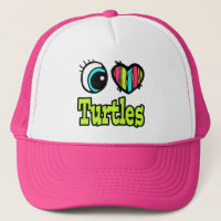 Coeur des yeux lumineux J'aime les tortues