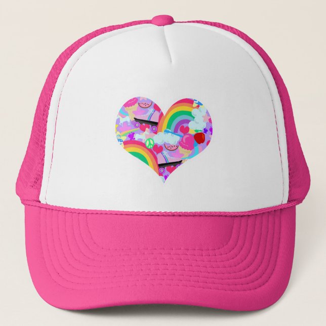 Casquette Coeur d'explosion des années 80 (Devant)