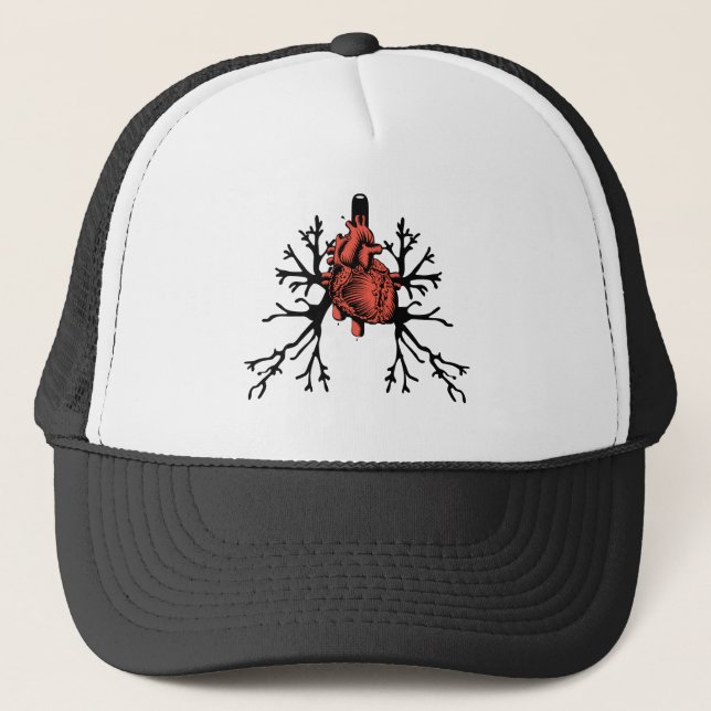 Casquette Coeur et poumons (Devant)