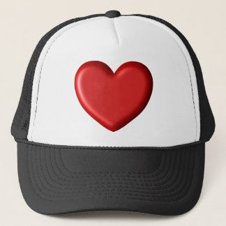 Casquette Coeur gonflé romantique 3D d'amour rouge de coeur