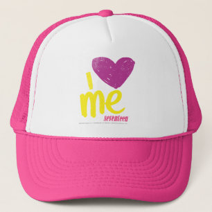 Casquette Coeur I je pourpre/jaune