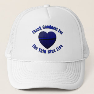 Casquette Coeur mince de ligne bleue